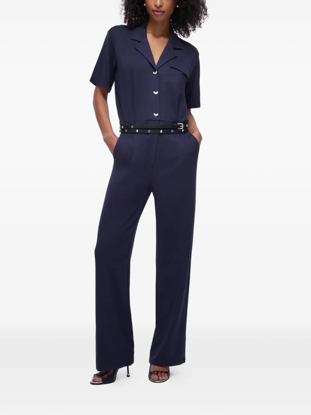 LIU JO Milanese chest-pocket jumpsuit - Blu