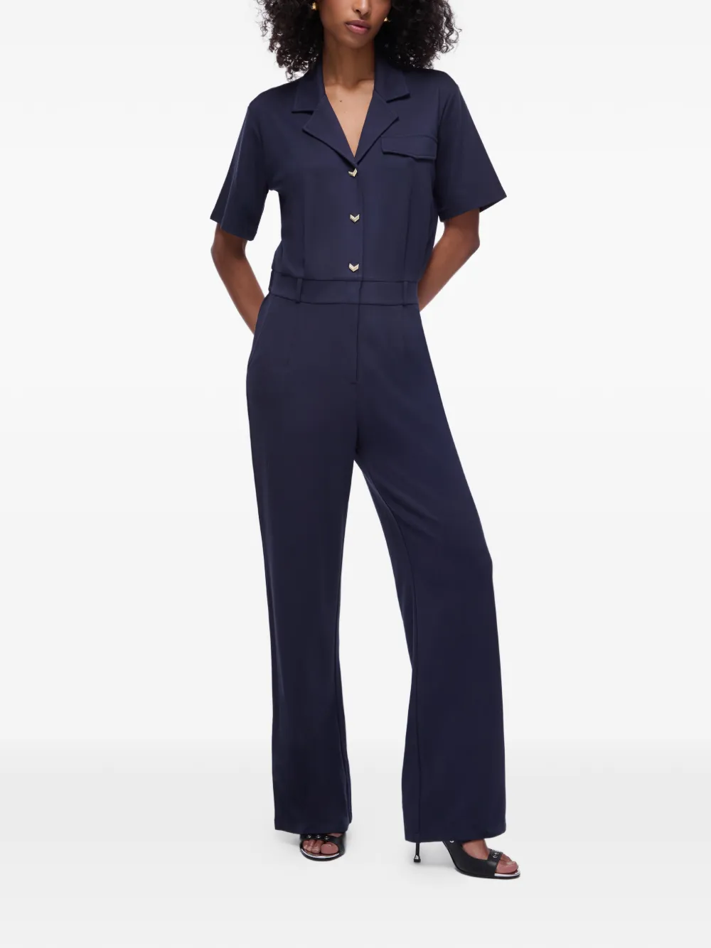 LIU JO Milanese Stitch Jumpsuit | Blue | FARFETCH RO