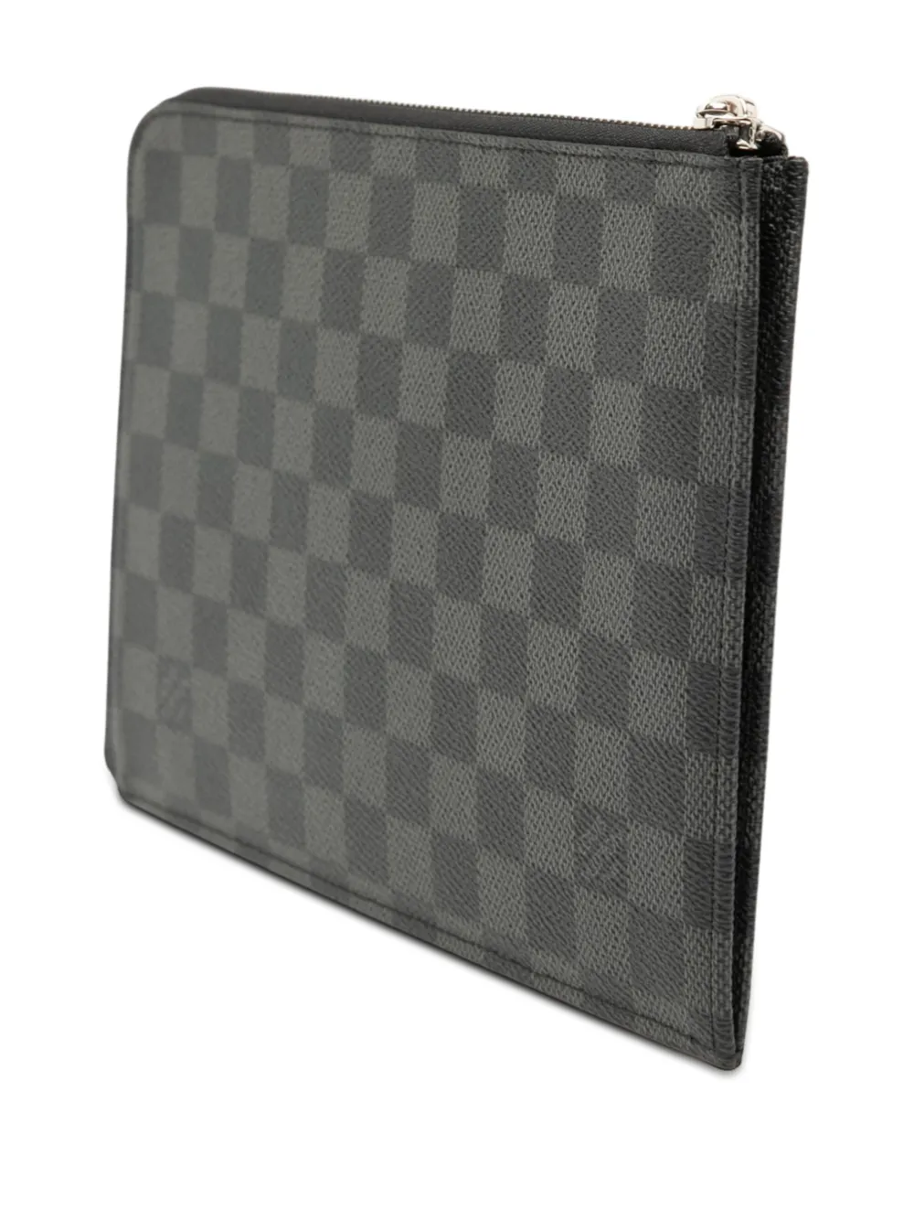  Louis Vuitton Pre-owned 2015 Damier Graphite Pochette Jour Pm Clutch Bag - Black 