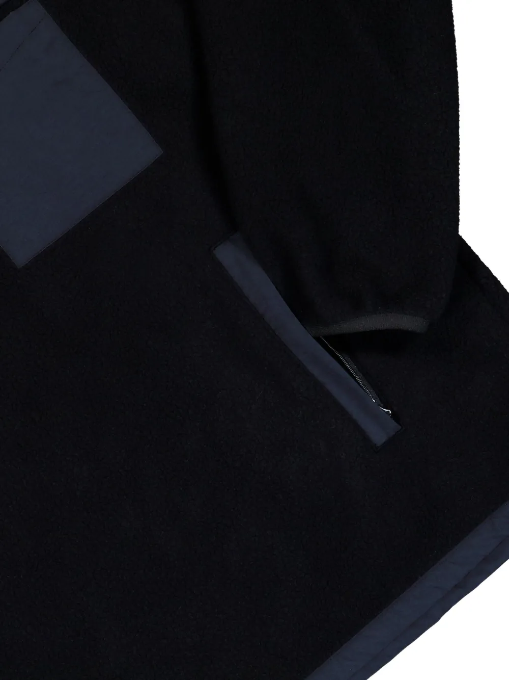 Neighborhood Fleece trui met opstaande kraag Zwart