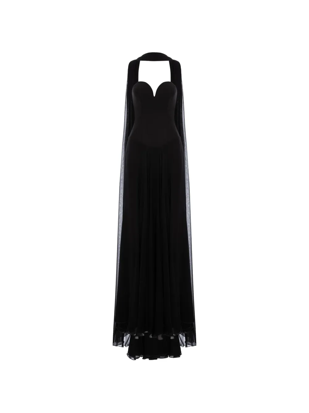 V:PM ATELIER Maddie open-back maxi dress - Nero