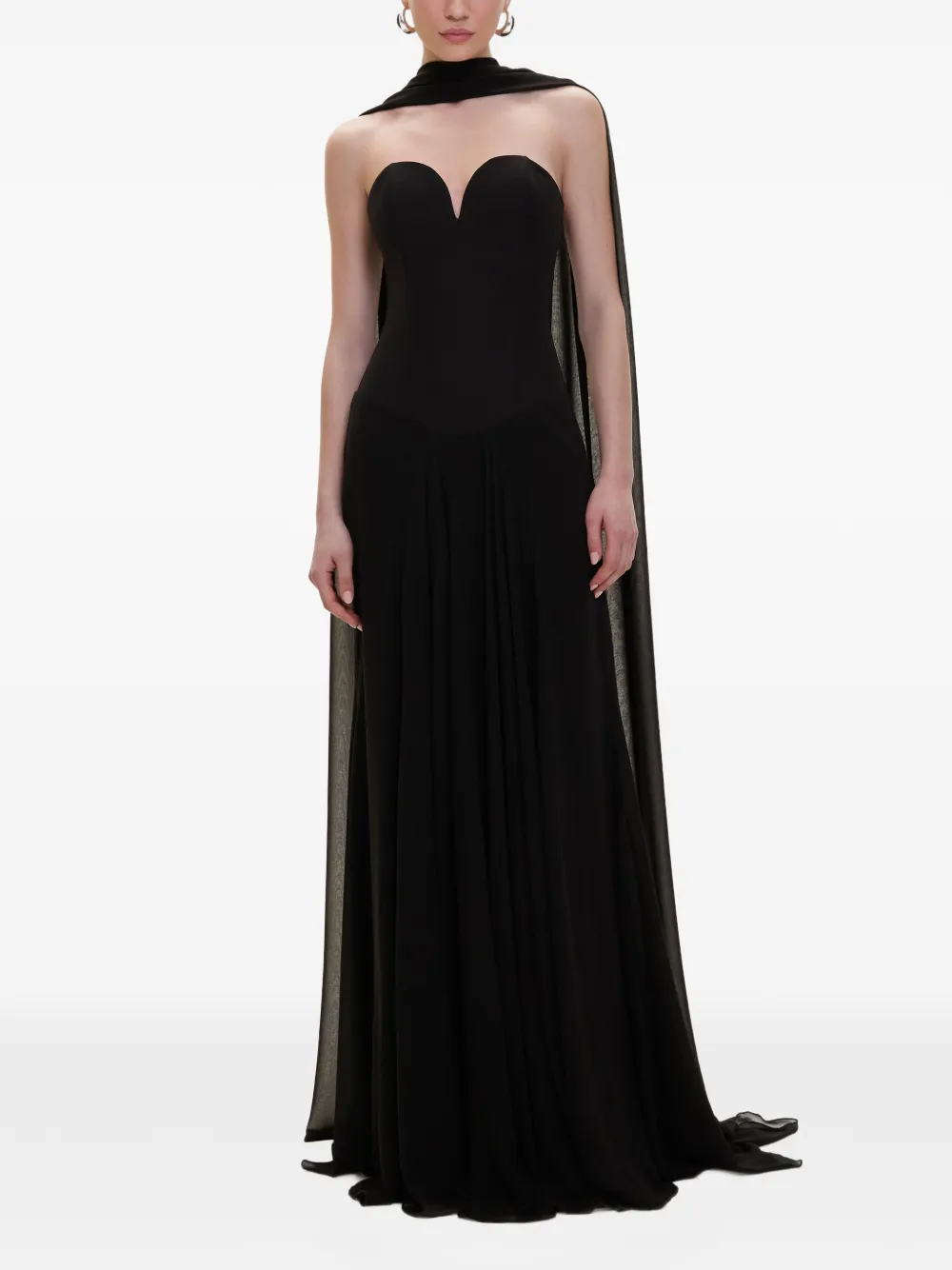 V:PM ATELIER Maddie maxi-jurk met open achterkant Zwart