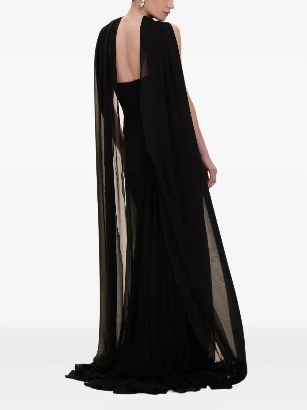 V:PM ATELIER Maddie maxi-jurk met open achterkant Zwart