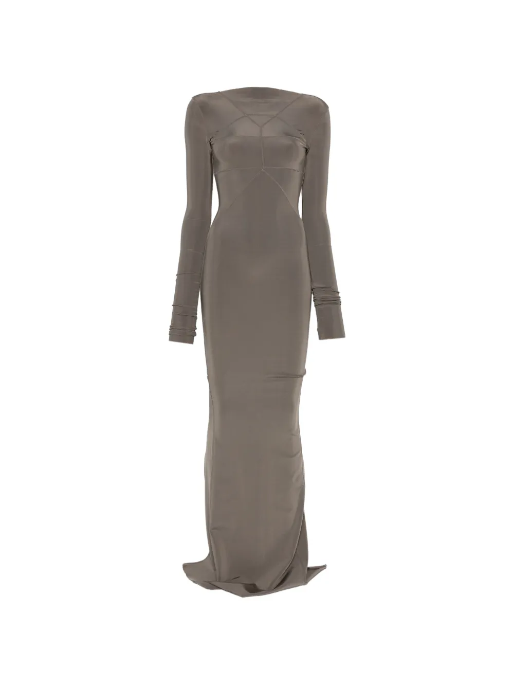 Rick Owens long-sleeve maxi dress - Grigio