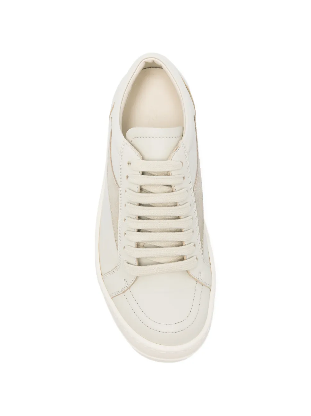 Rick Owens Leren sneakers met vlakken Beige