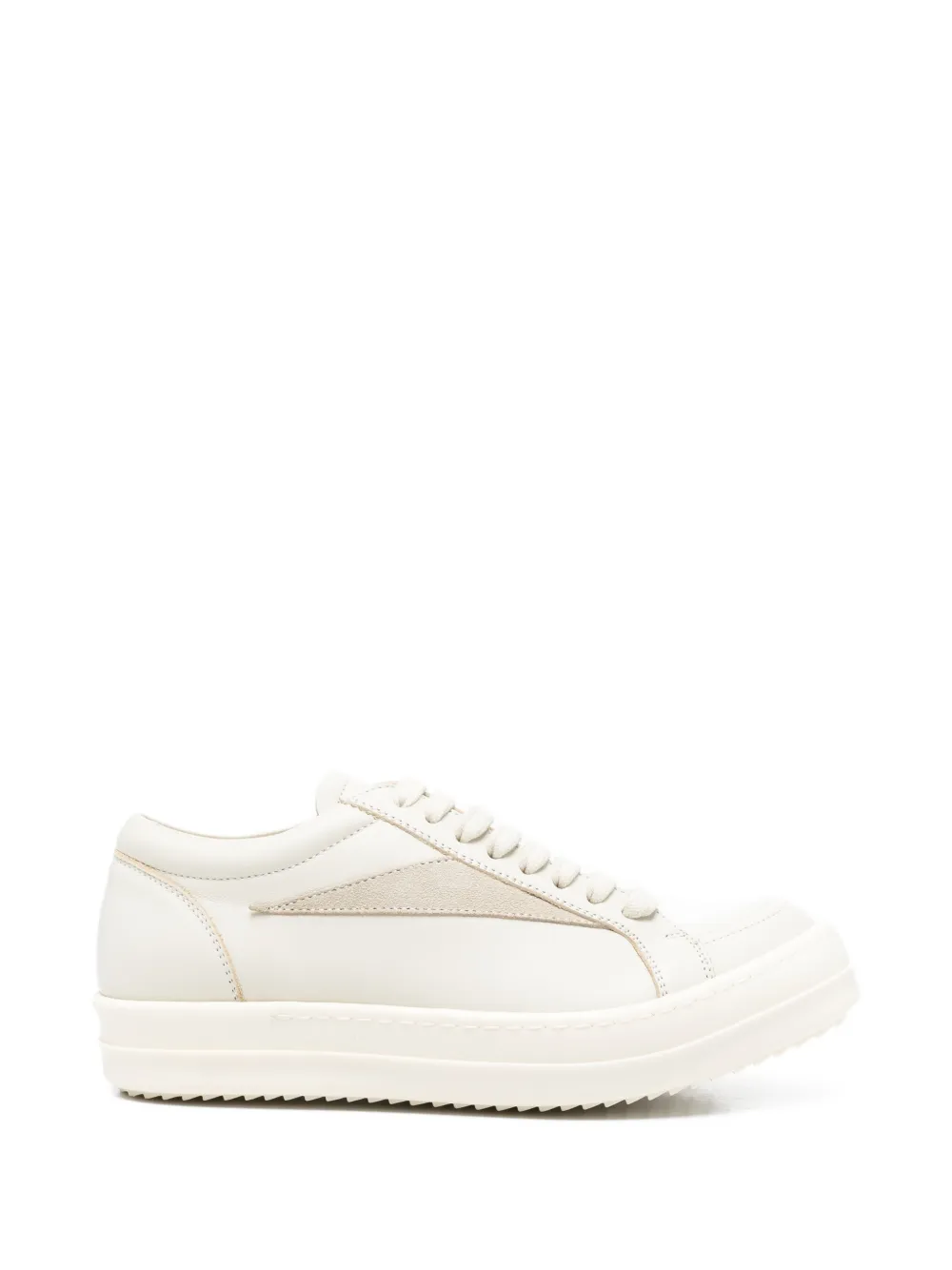 Rick Owens Leren sneakers met vlakken Beige