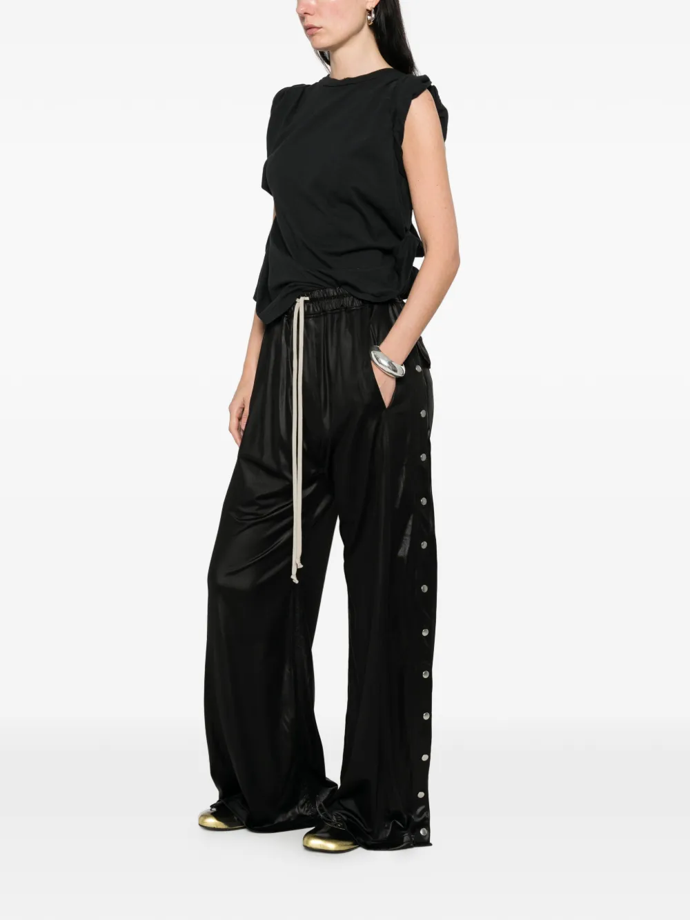 Rick Owens DRKSHDW Pusher broek met wijde pijpen Zwart