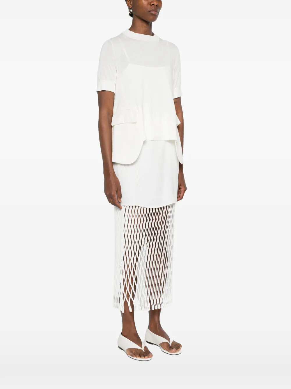sacai T-shirt Wit