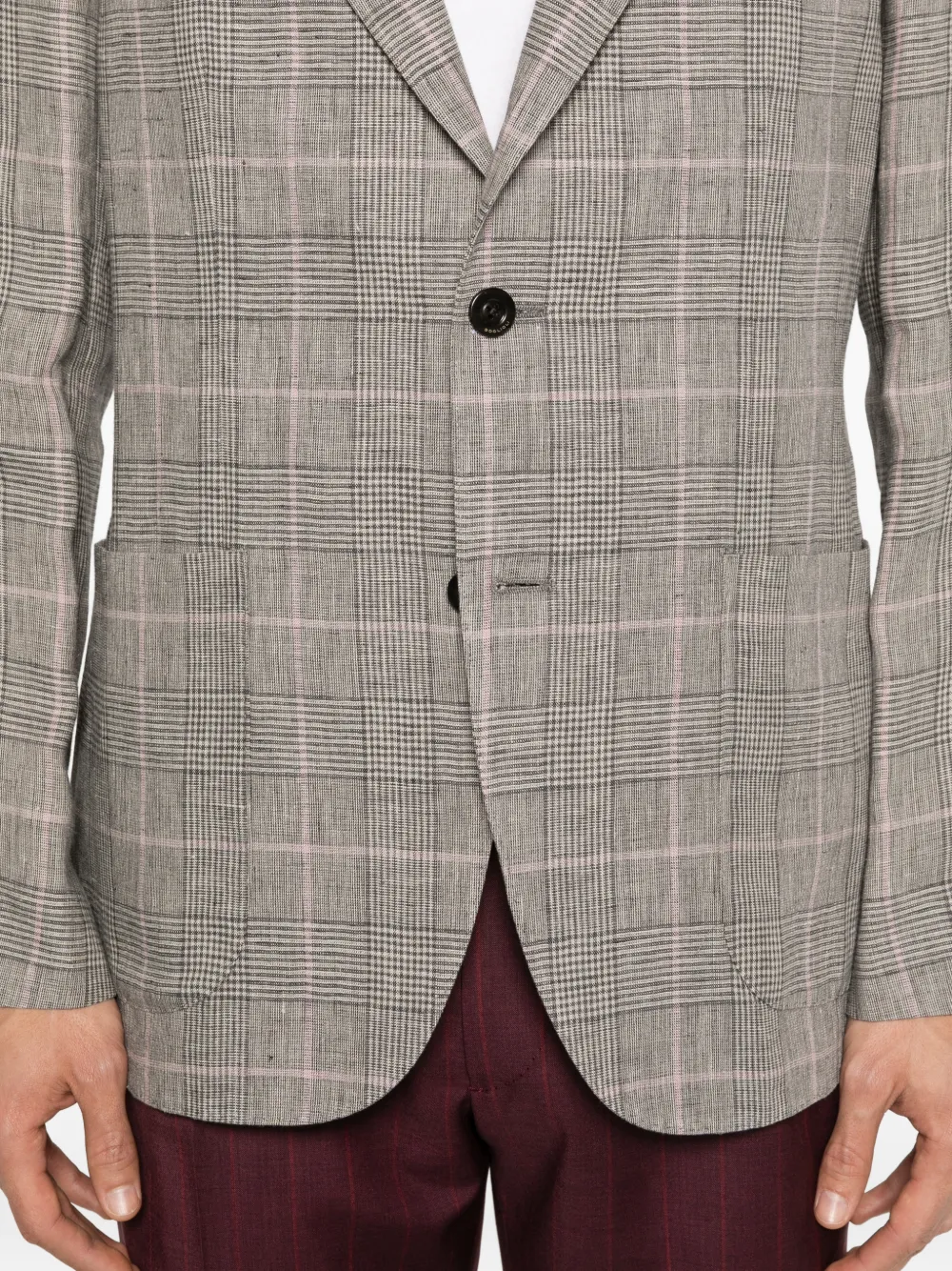 Boglioli Geruite blazer Grijs