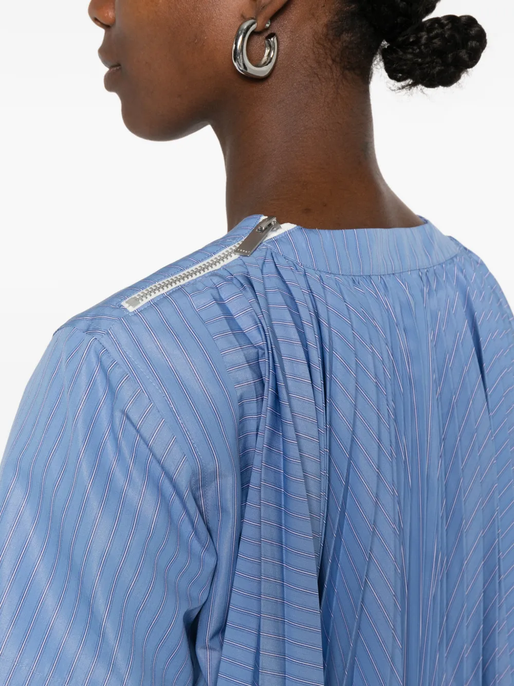 sacai Gestreepte jurk Blauw