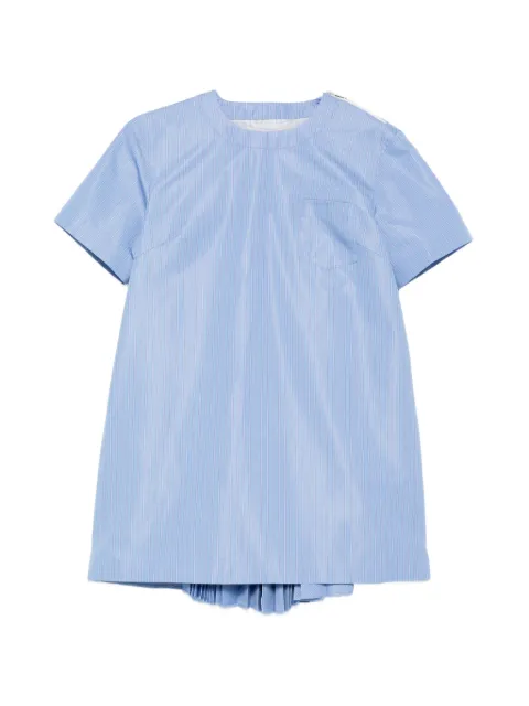 sacai chest-pocket striped dress