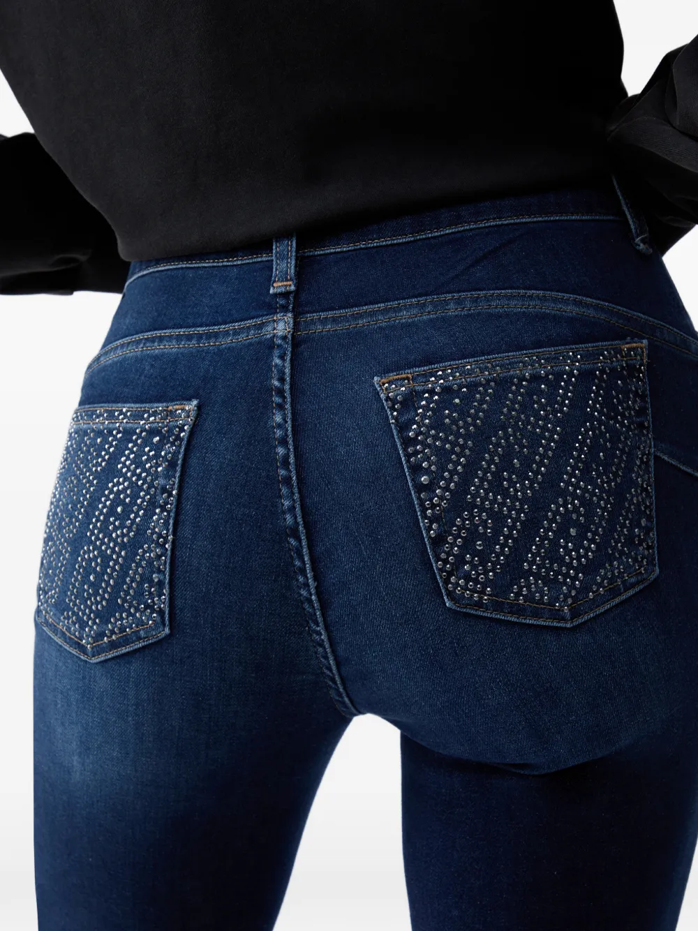 LIU JO Skinny jeans met knoopsluiting Blauw