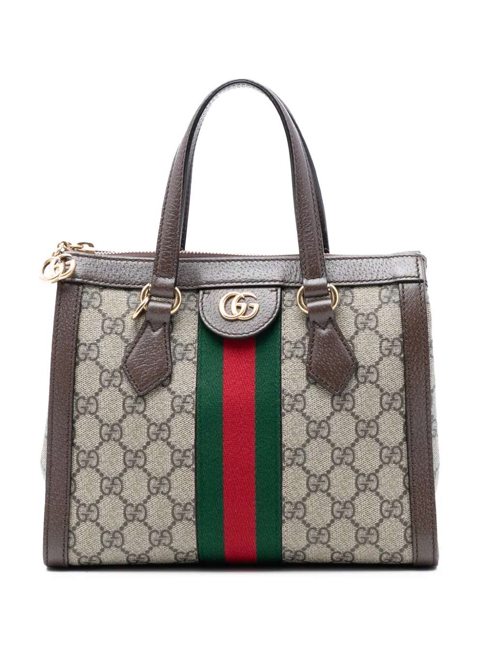 Gucci Pre-Owned 2016-2025 Small GG Supreme Ophidia satchel - Marrone