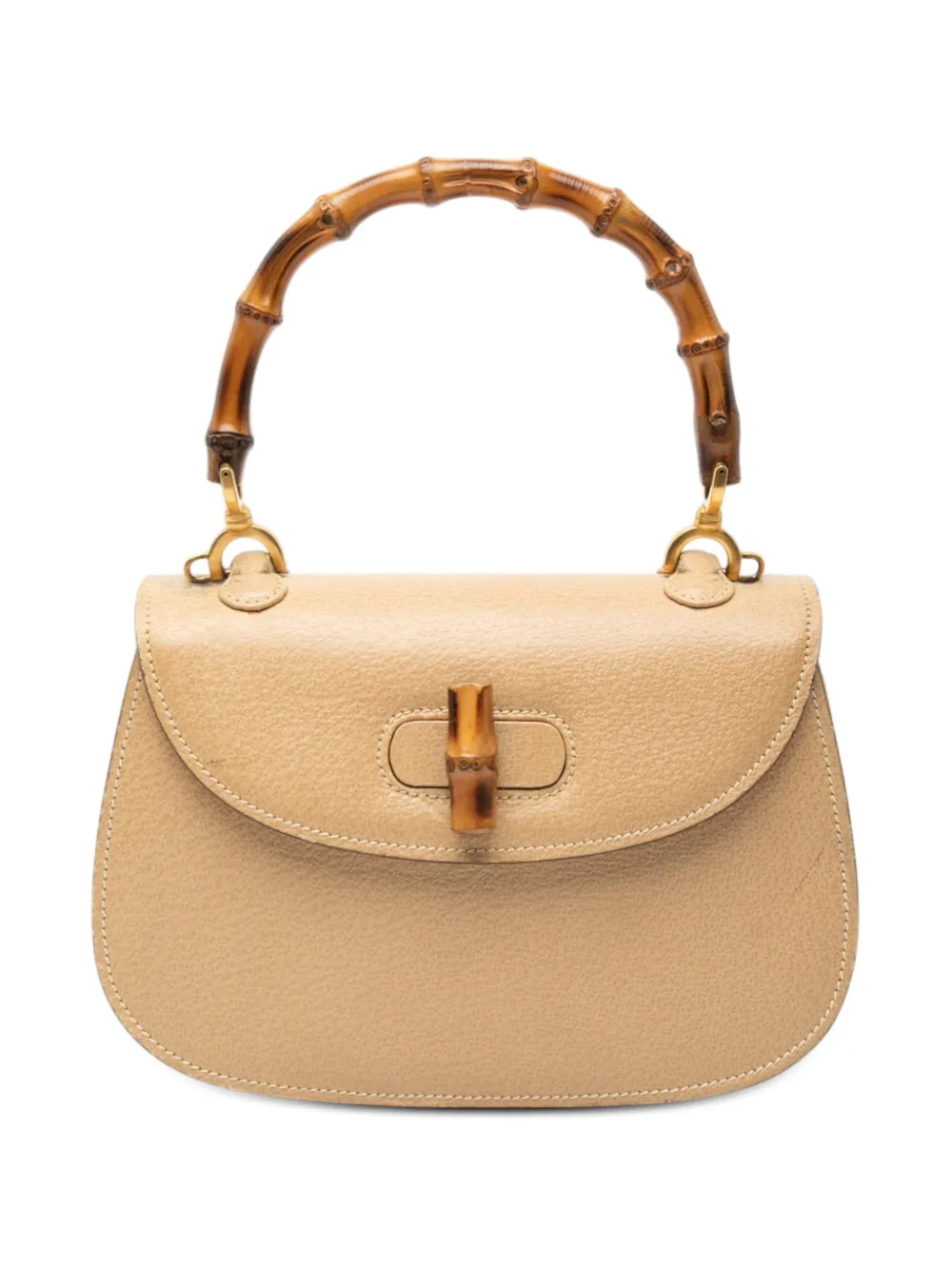 Gucci Pre-Owned 20th Century Small Grained Calfskin Bamboo Night satchel - Marrone