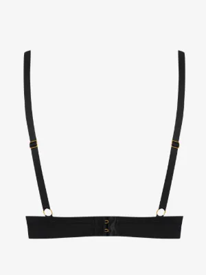 MAISON CLOSE Hasenmaske Mit Bommel – Schwarz, Einheitsgröße, Elegant Für Maskeraden & Rollenspiele