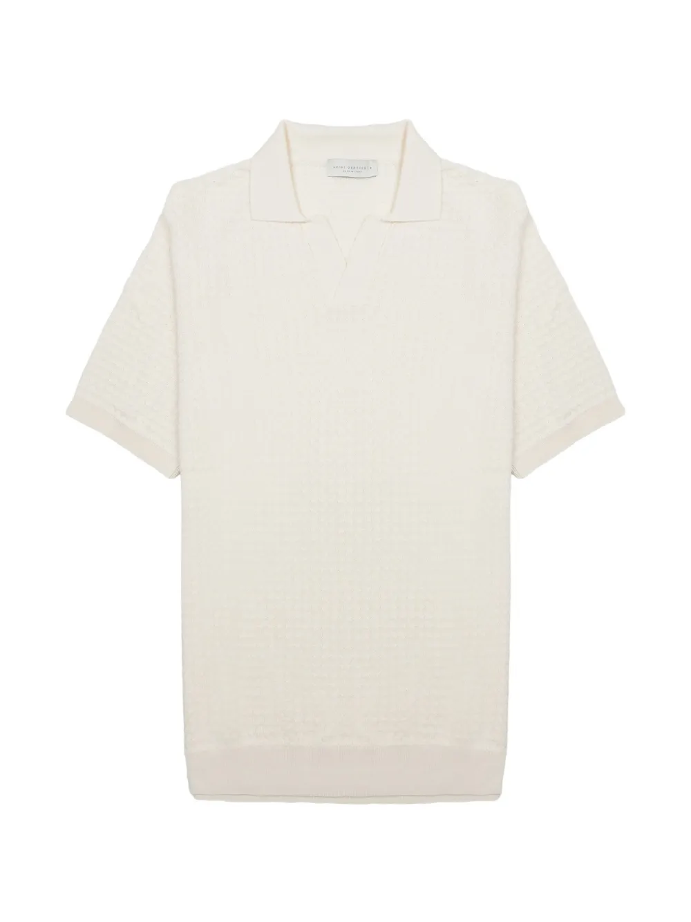 LUIGI GENTILE open-knit short-sleeve T-shirt - Toni neutri