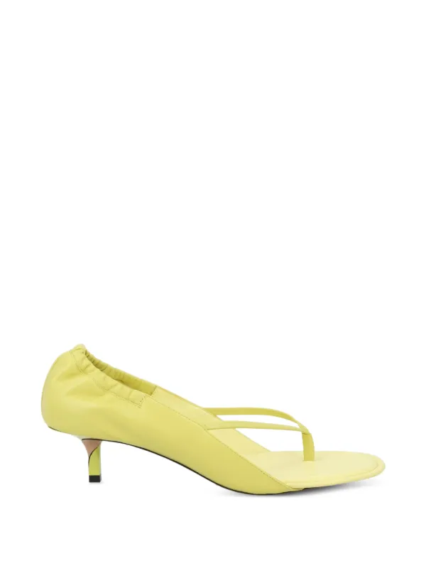 Jacquemus The Low Heeled Sandals in Yellow