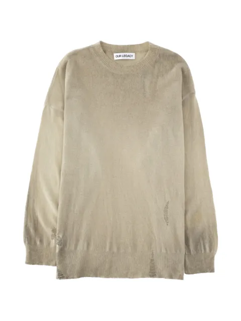 OUR LEGACY spray-dye distressed sweater