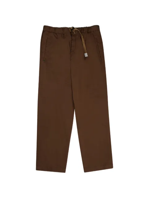 White Sand belted straight-leg trousers