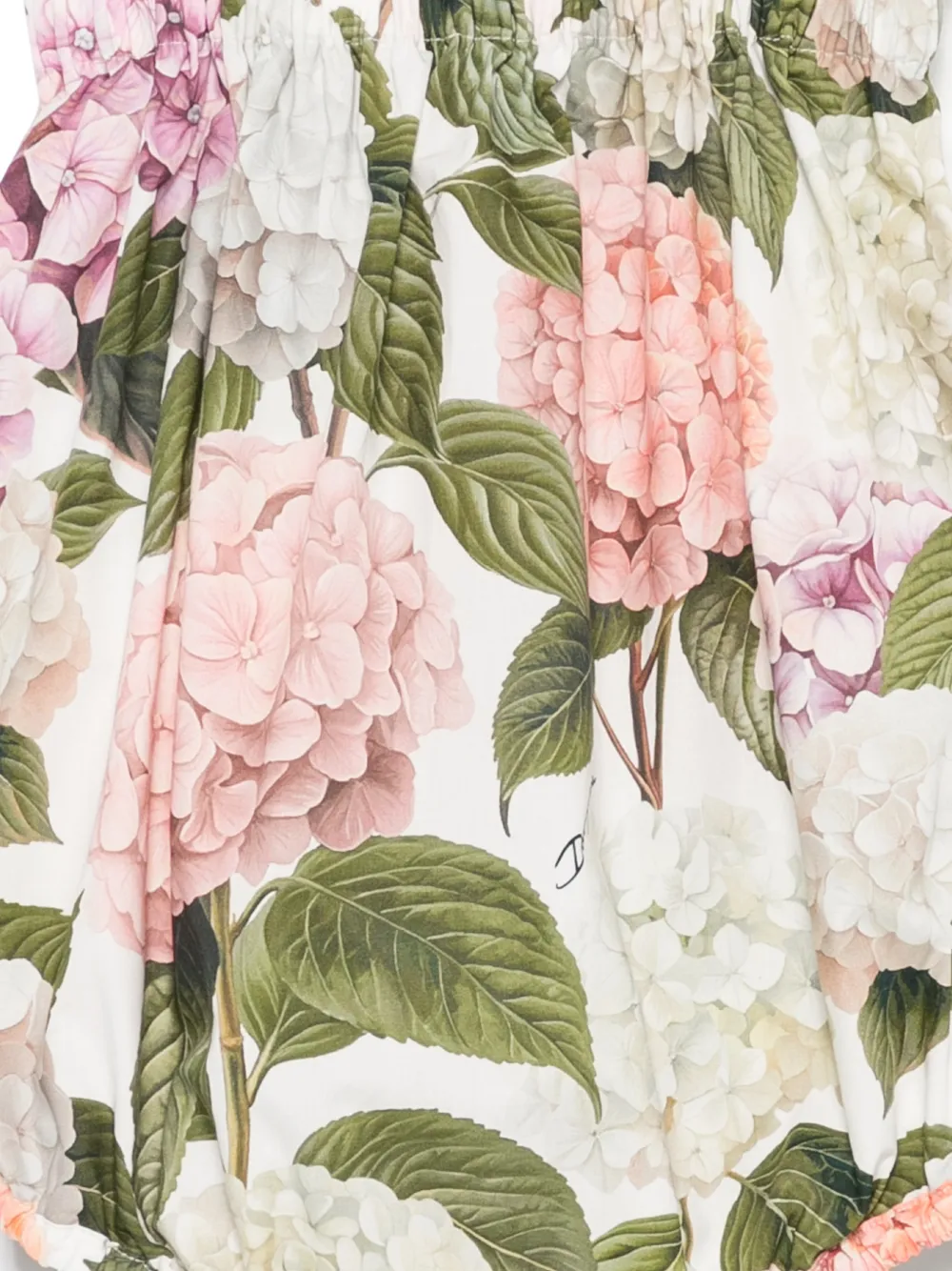 Dolce & Gabbana Kids Body met bloemenprint en ruches Wit