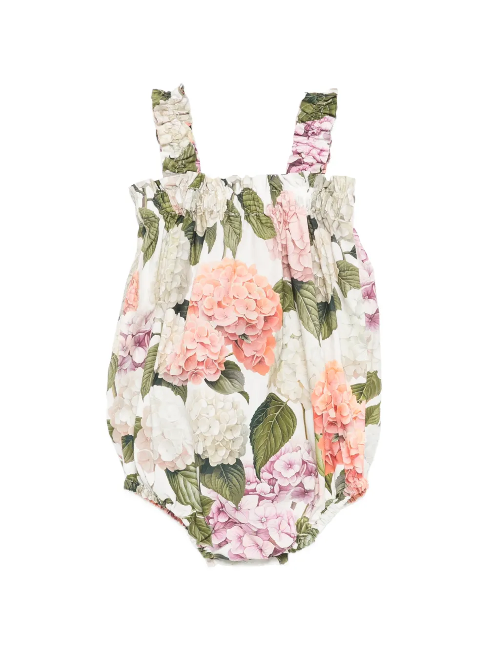Dolce & Gabbana Kids Body met bloemenprint en ruches Wit