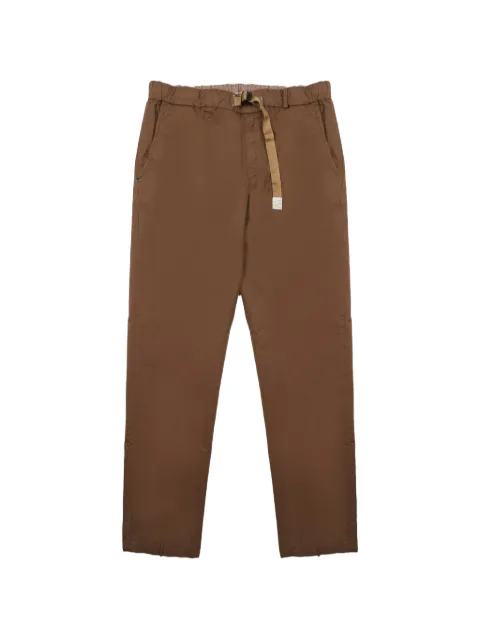 White Sand belted elasticated-waist trousers
