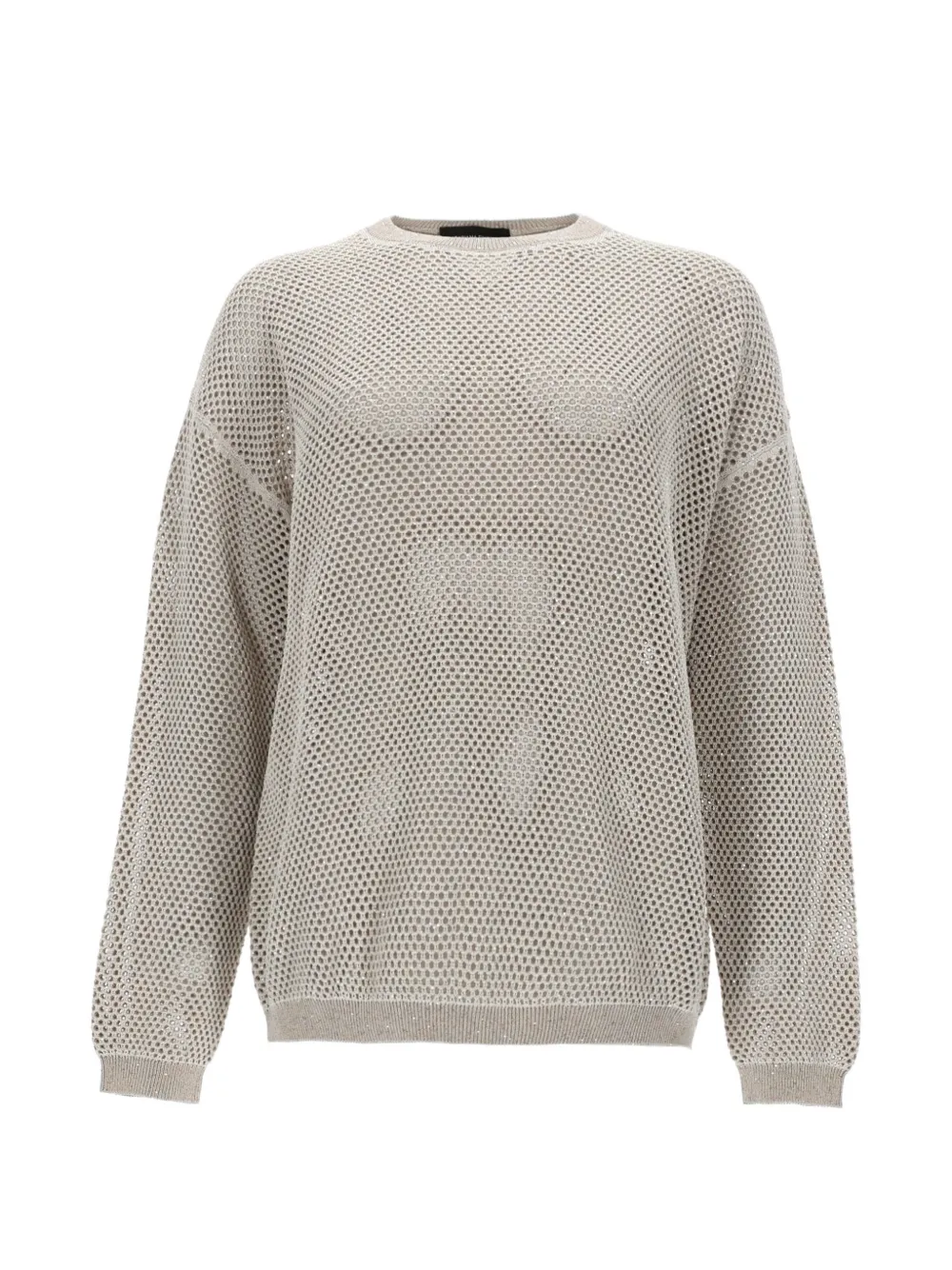 Fabiana Filippi open-knit drop-shoulder sweater - Grigio