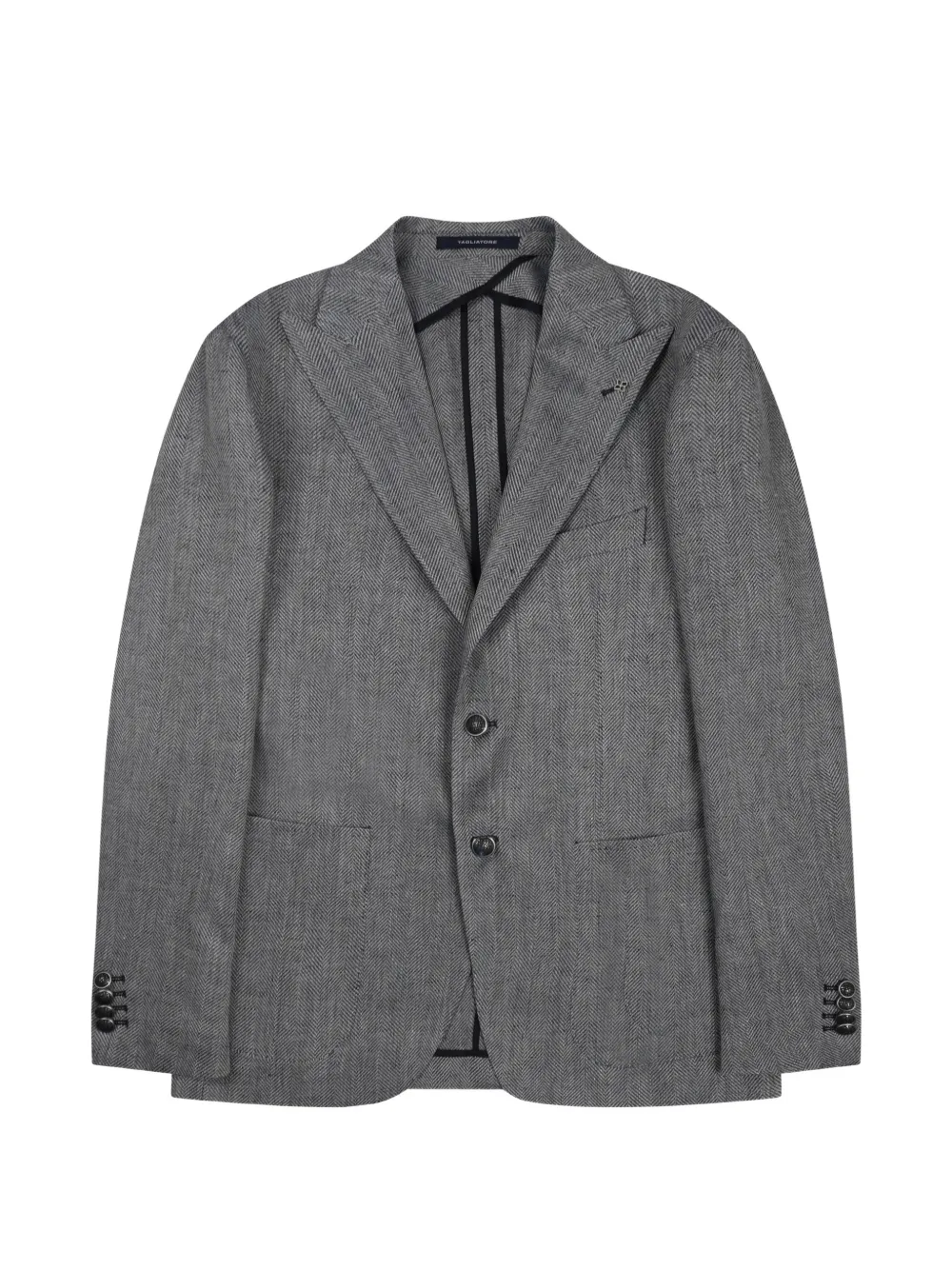 Tagliatore herringbone peak-lapel blazer - Grigio