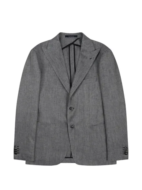 Tagliatore herringbone peak-lapel blazer