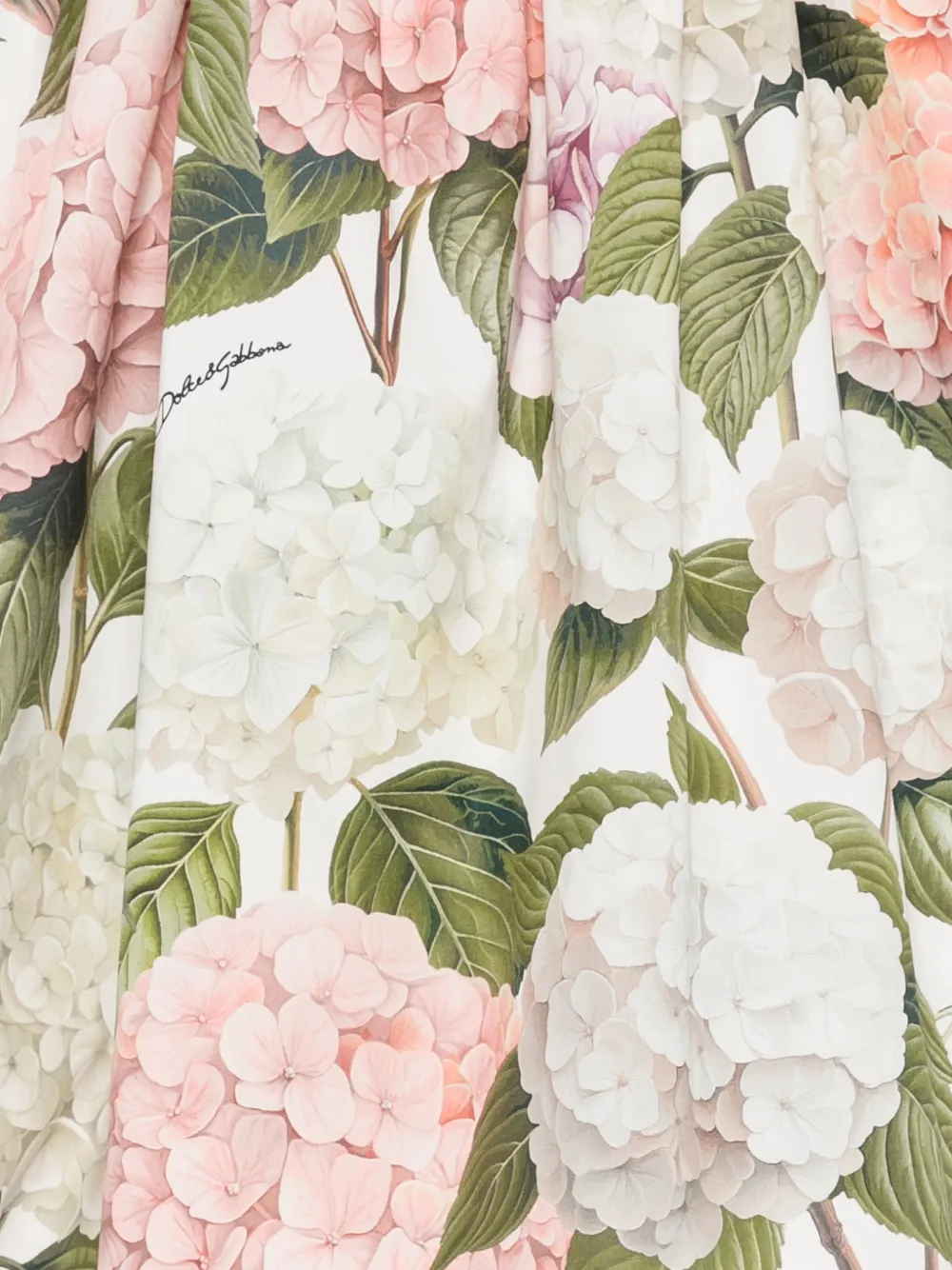 Dolce & Gabbana Kids Jurk met print en ruches Wit
