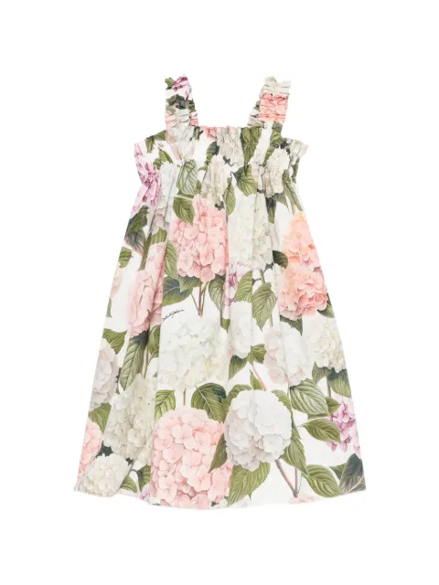 Dolce & Gabbana Kids hydrangea-print ruffled dress