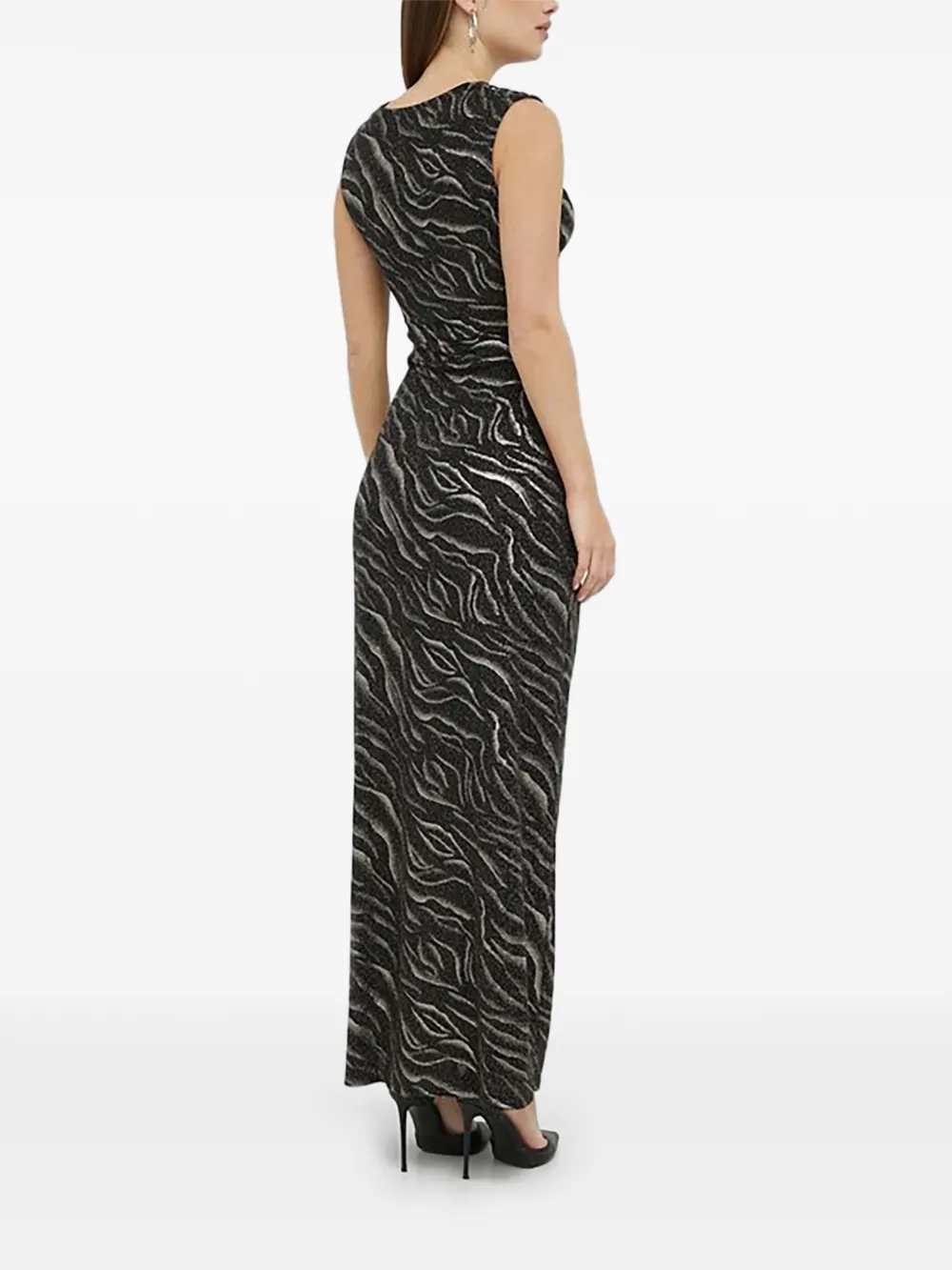 Morgan Maxi-jurk met V-hals Zwart