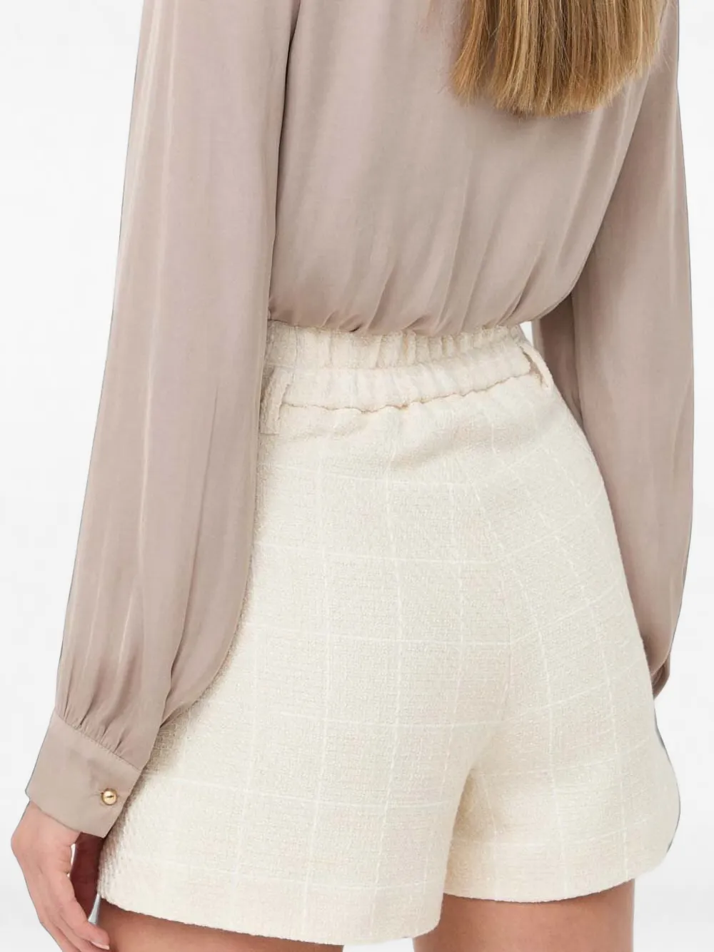 Morgan Check Shorts In Neutrals