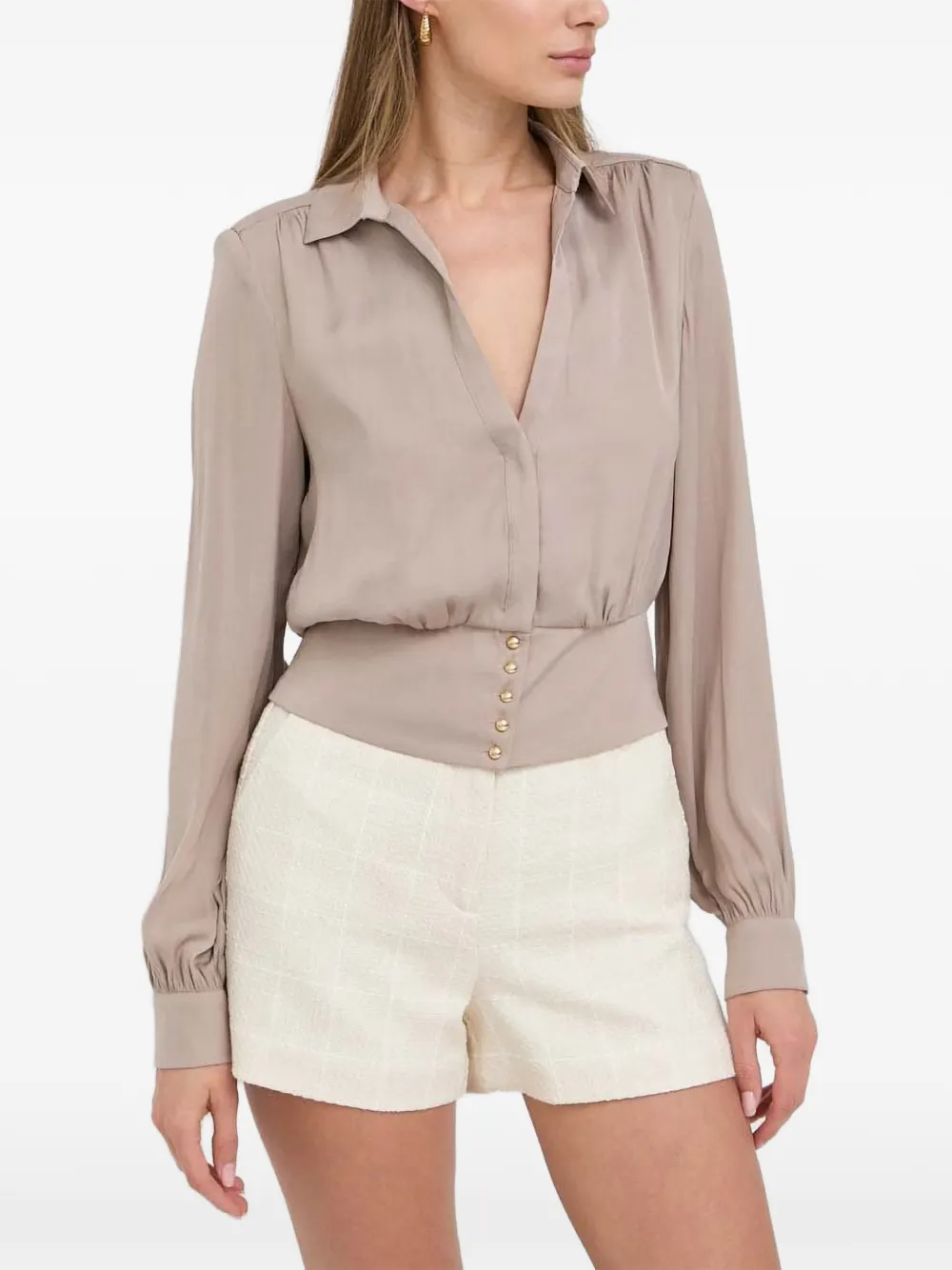 Morgan Geruite shorts Beige