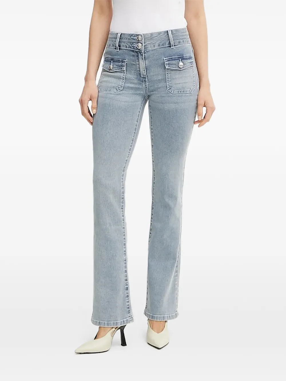 Morgan pocket flared jeans - Blu