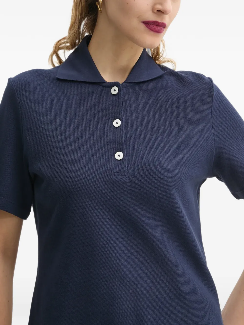 Marc O'Polo Poloshirt met kraag met knopen Blauw
