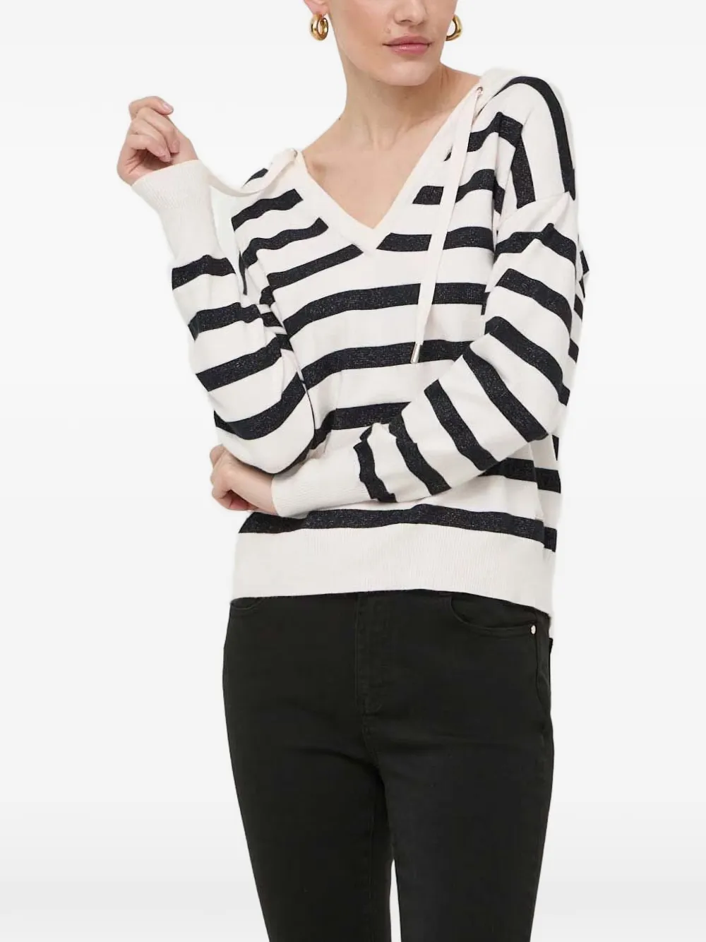 Morgan Striped-pattern Sweater In Neutrals