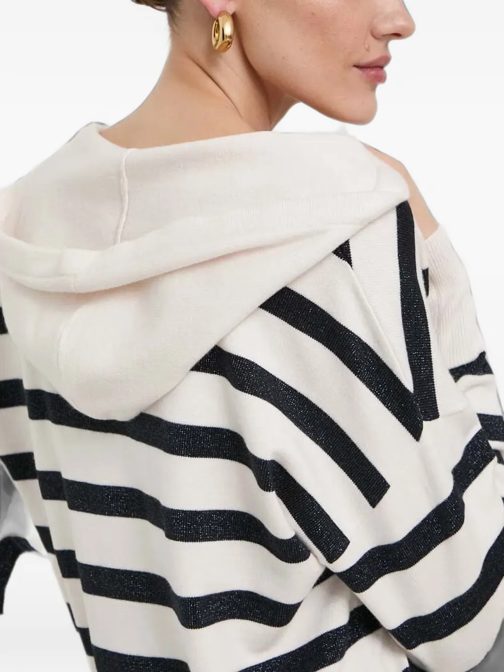 Morgan Striped-pattern Sweater In Neutrals