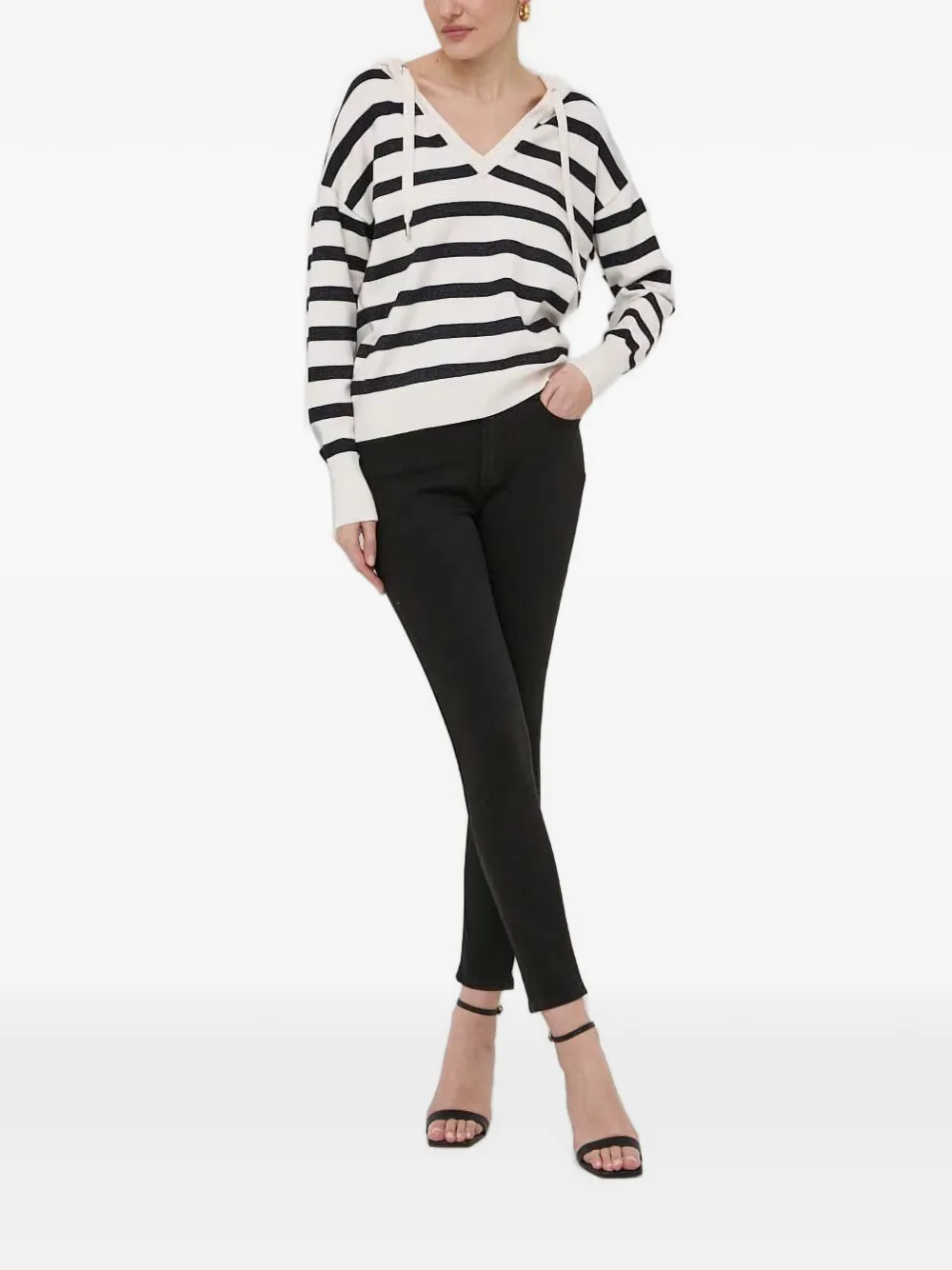 Morgan Striped-pattern Sweater In Neutrals