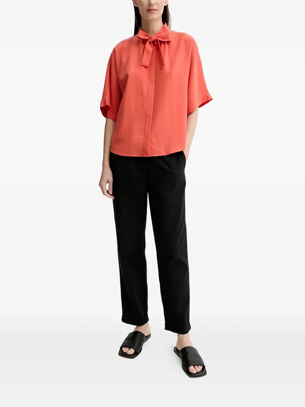 Marc O'Polo tie-neck blouse - Arancione