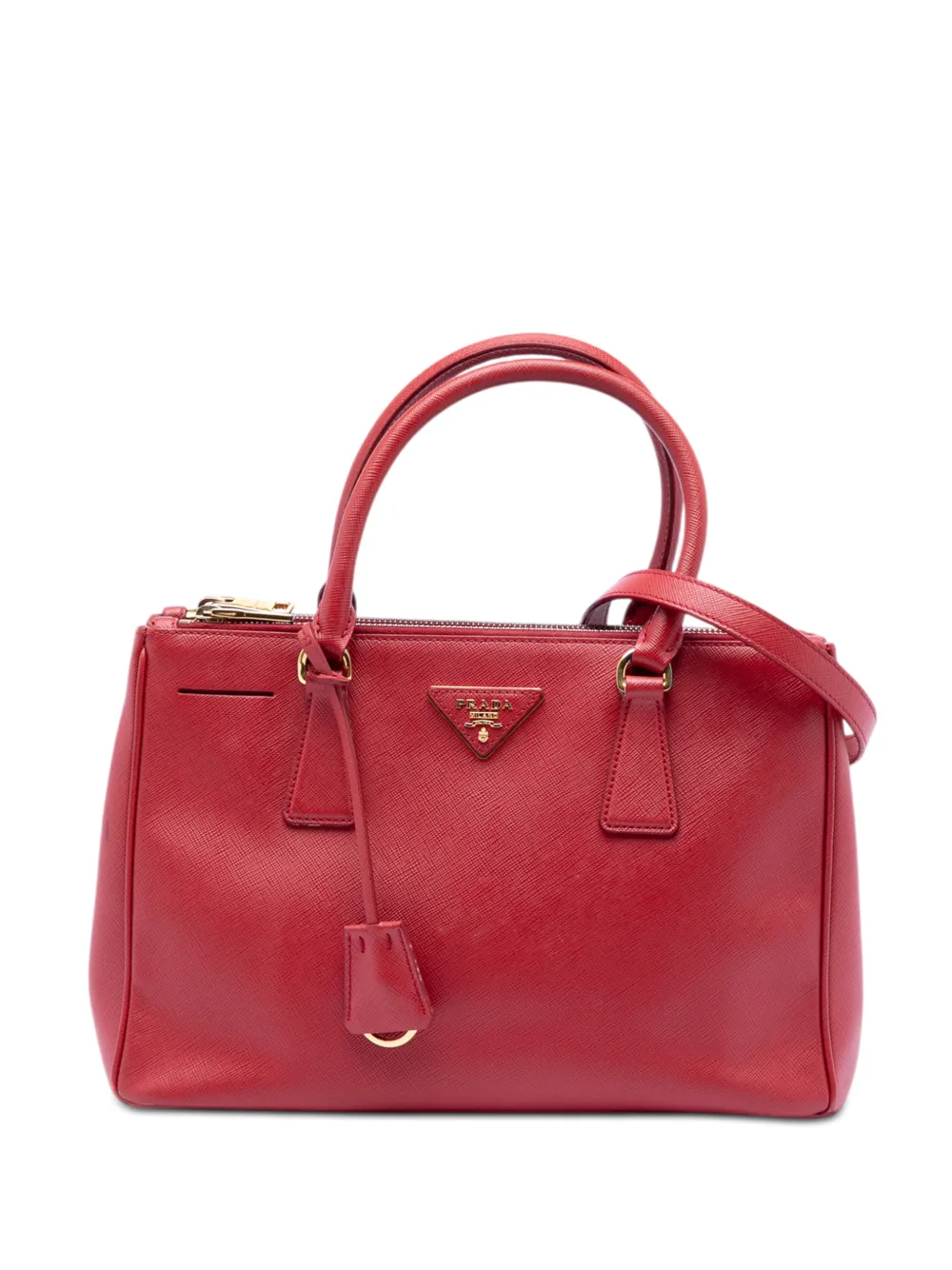 Prada Pre-Owned 2013-2025 Small Saffiano Lux Galleria Double Zip satchel - Rosso