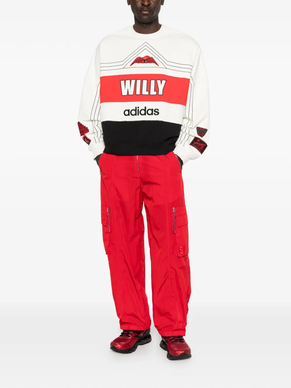 adidas x Willy Chavarria trui met logoprint Wit