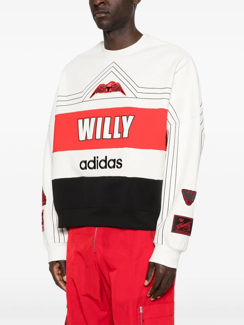 adidas x Willy Chavarria trui met logoprint Wit