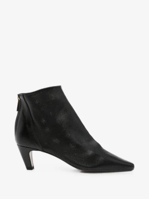 biancadi perforated leather ankle boots
