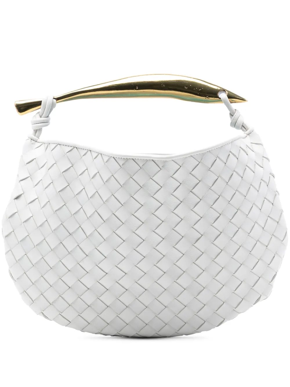 Bottega Veneta Pre-Owned 2012-2025 Lambskin Intrecciato Sardine satchel - Bianco