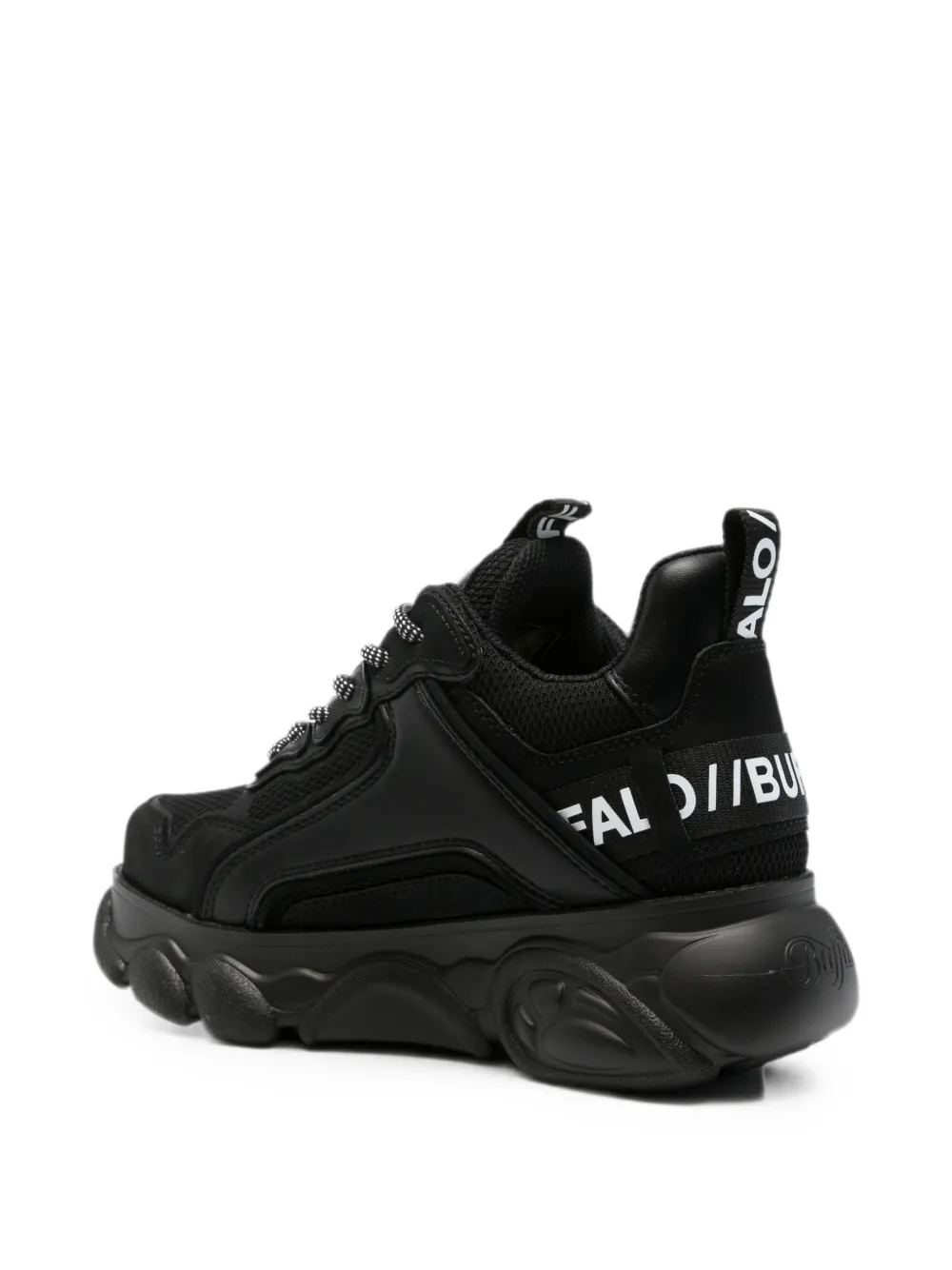 Buffalo logo-tape chunky-sole sneakers Zwart