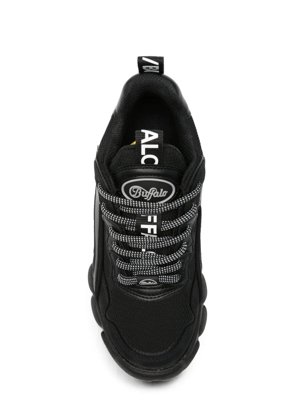 Buffalo logo-tape chunky-sole sneakers Zwart