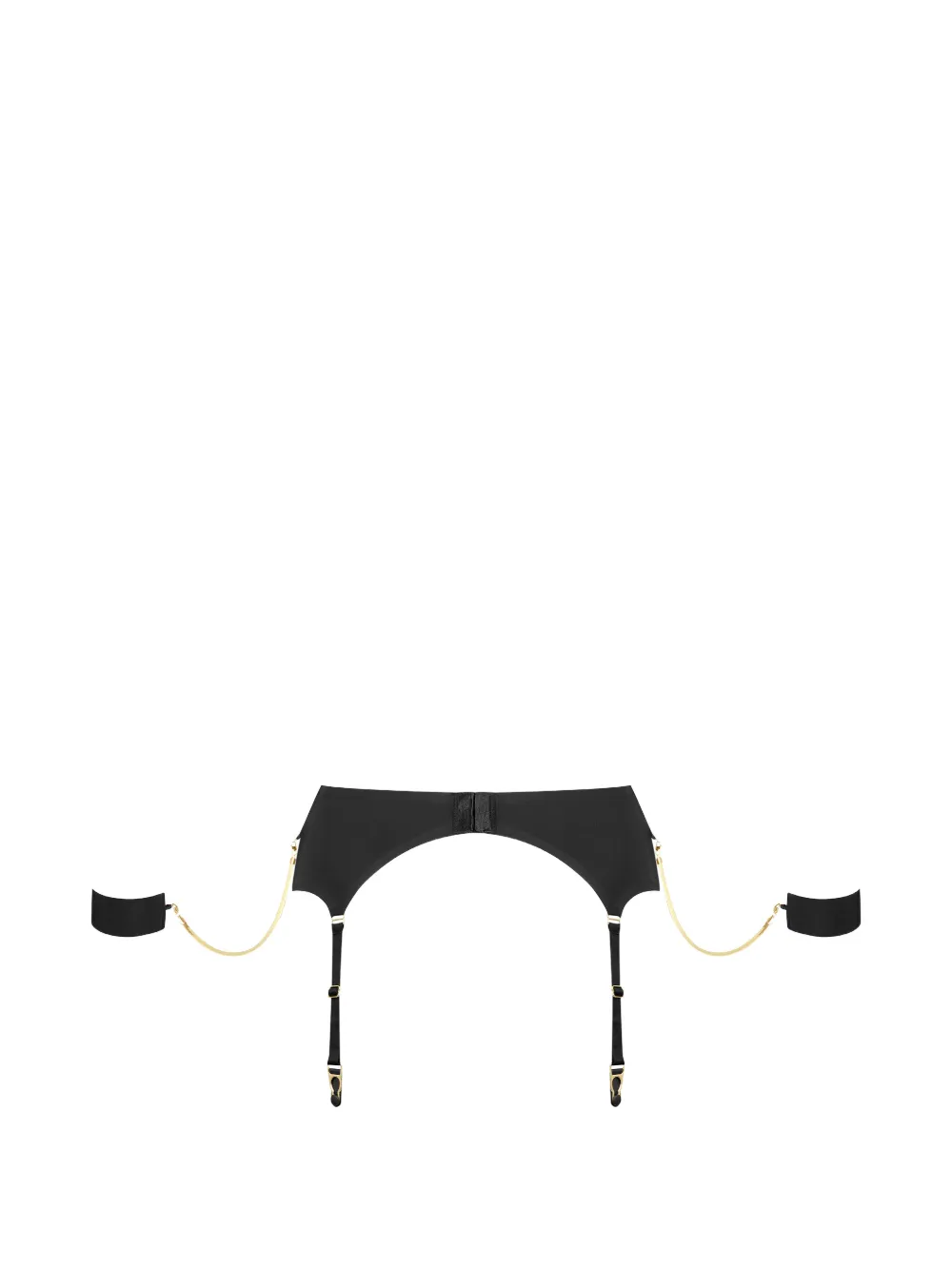 Maison Close Bretels met ketting cuffs Zwart