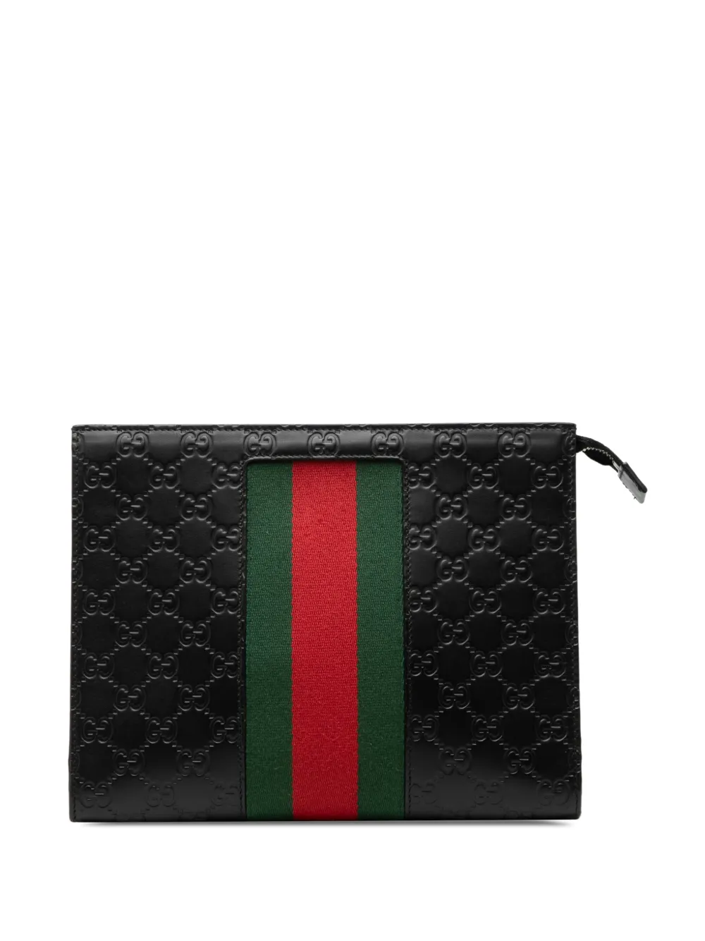 Gucci Pre-Owned 2000-2015 Guccissima Web clutch bag - Nero