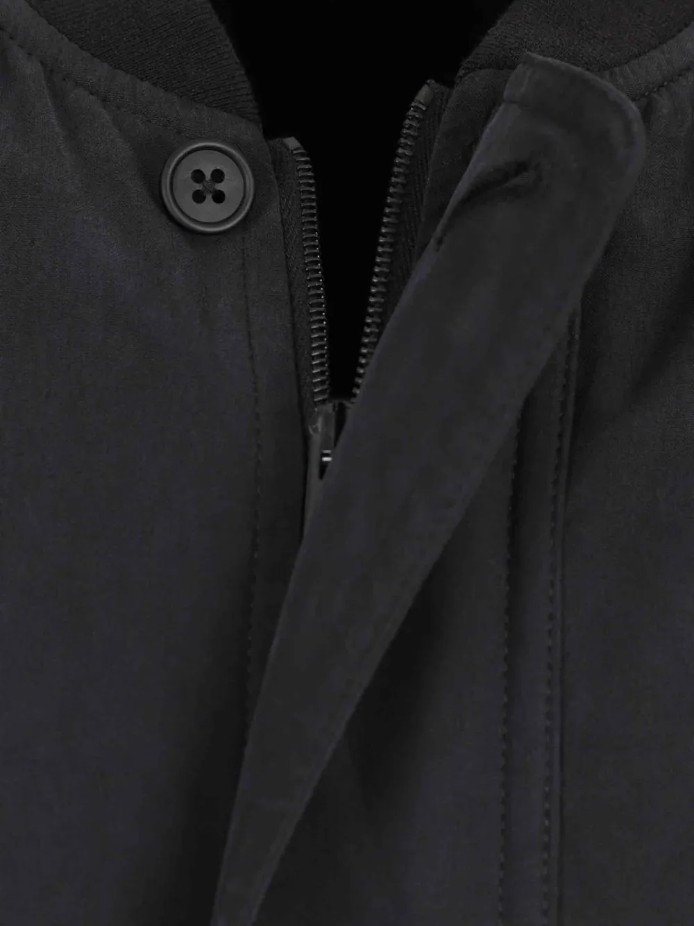  The Row Elasticated Hem Bomber Jacket - Black 